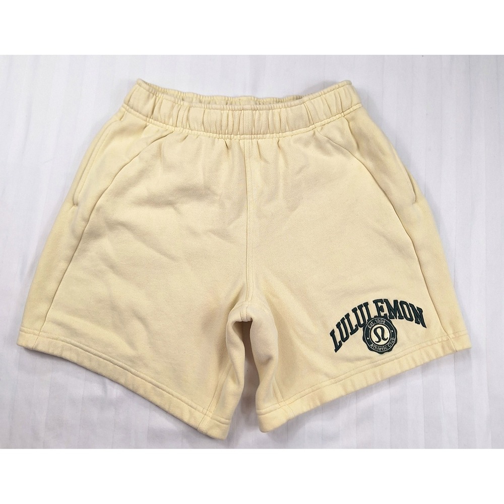 Lululemon Scuba High-Rise Short 5 Athletic Club Cream Yellow Fleece XS LW7DEQS